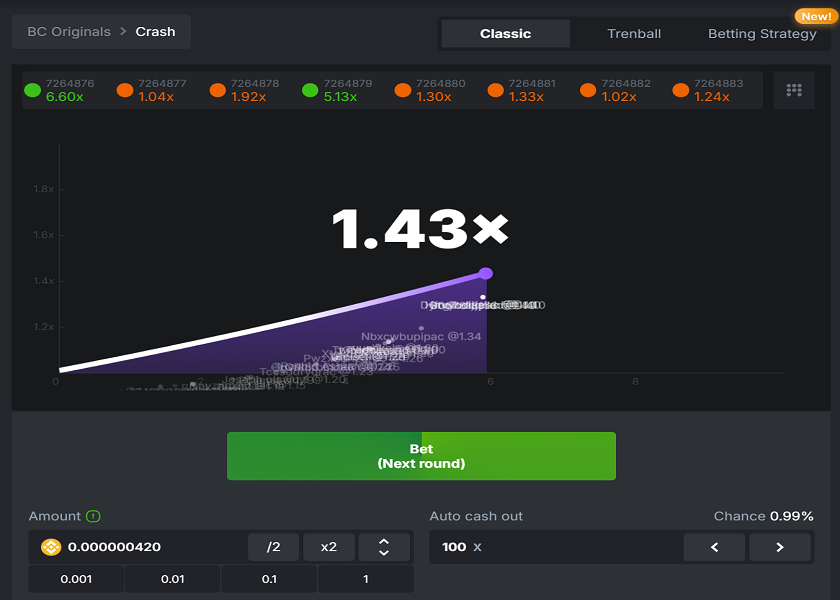BNB Crash Gambling