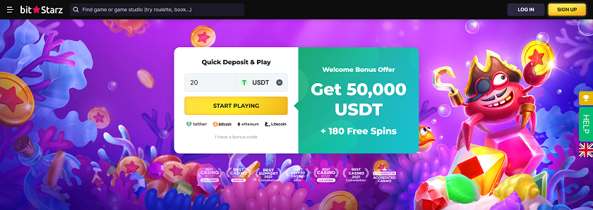 BitStarz Crash Gambling Casino Homepage