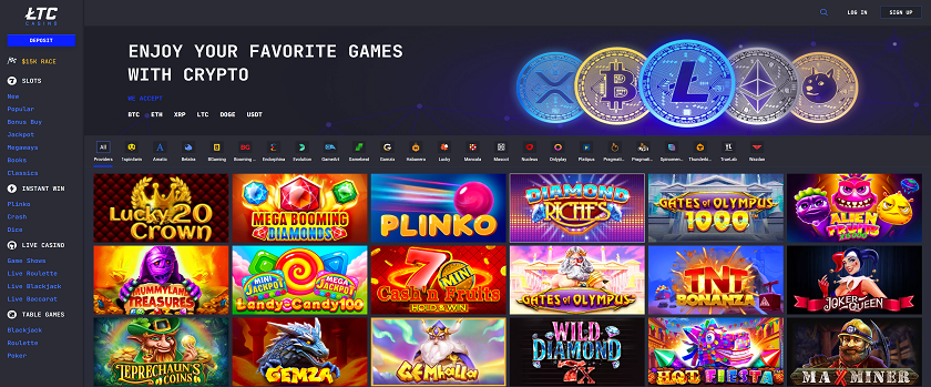 LtcCasino Crash Gambling Casino Homepage