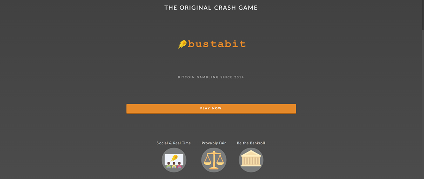 Bustabit Crash Gambling Casino Homepage