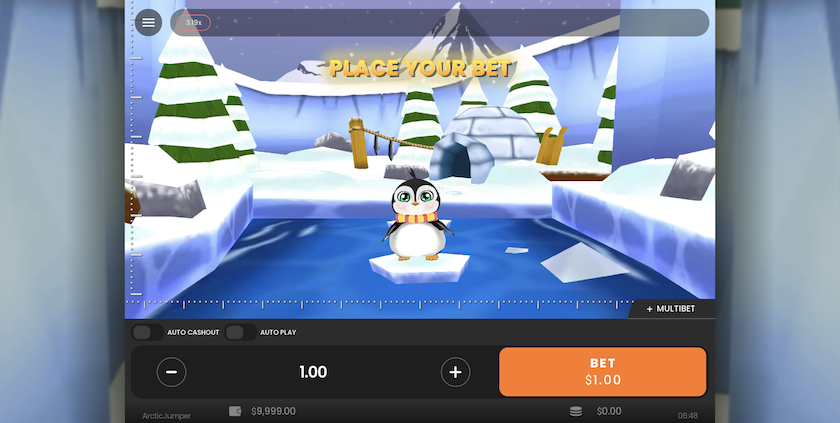 Arctic Jumper Crash Start Screen