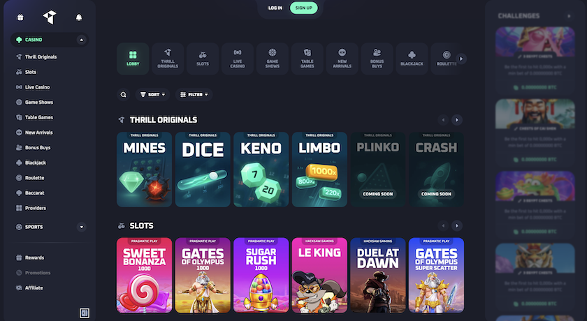 Background and Overview of Thrill Crash Gambling Casino