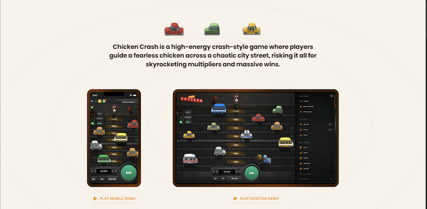 Chicken Crash Mobile and Desktop