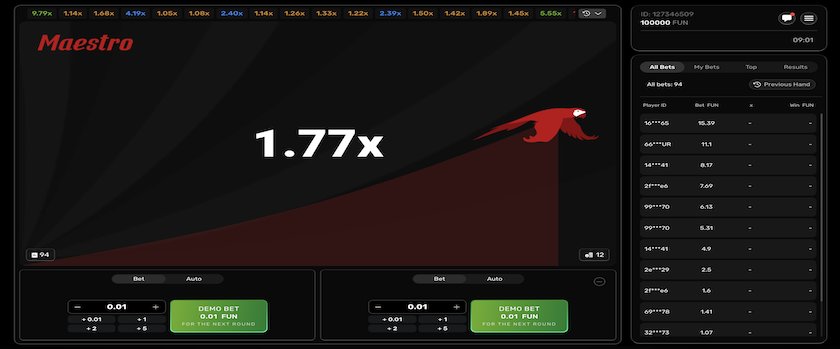 Maestro crash inghame