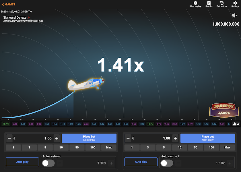 Skyward Deluxe Crash Ingame