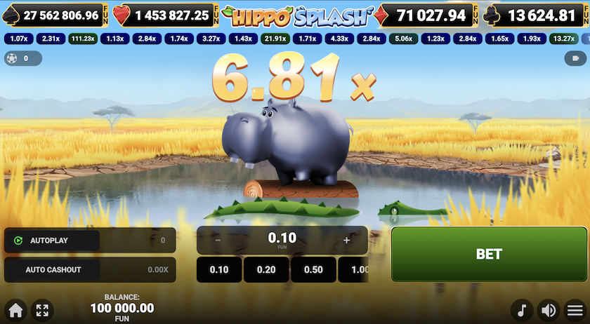 Hippo Splash Crash Ingame1