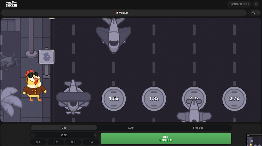 Pilot Chicken crash ingame
